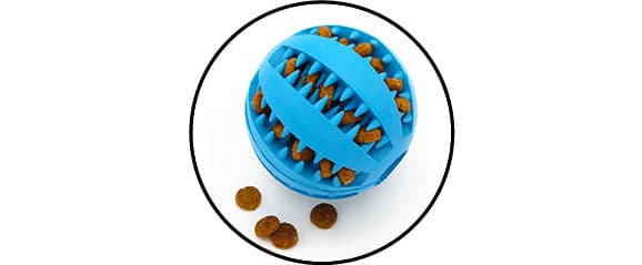jouet alimentaire balle en caoutchouc distributrice de croquettes pour le chien