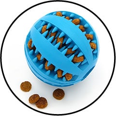 jouet alimentaire balle en caoutchouc distributrice de croquettes pour le chien