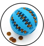 jouet alimentaire balle en caoutchouc distributrice de croquettes pour le chien