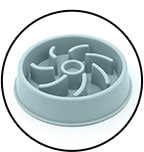 Gamelle anti-glouton pour que le chat ou le chien mange lentement