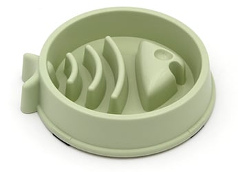Gamelle anti glouton avec poisson pour chat