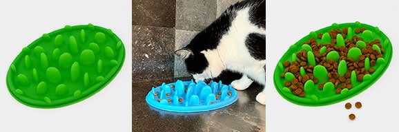 Gamelle anti-glouton chat en silicone